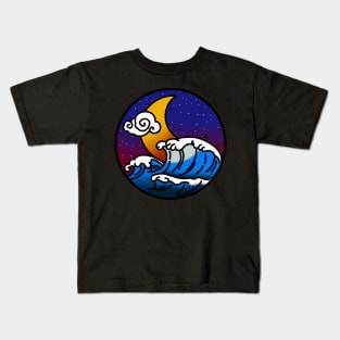 Stormy moon Kids T-Shirt